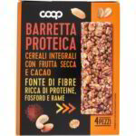 Barretta proteica con cereali/frutta secca/cacao
COOP
4 X 28 G