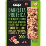 Barretta proteica con semi/arachidi/mirtilli rossi
COOP
4 X 28 G